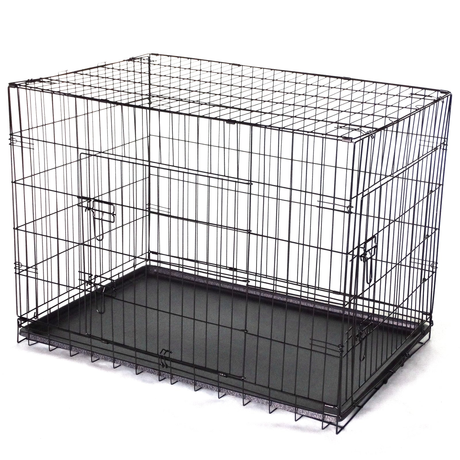 YES4PETS 30' Collapsible Metal Dog Crate Cage Cat Carrier With Tray V278-CR30