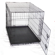 YES4PETS 30' Collapsible Metal Dog Crate Cage Cat Carrier With Tray V278-CR30