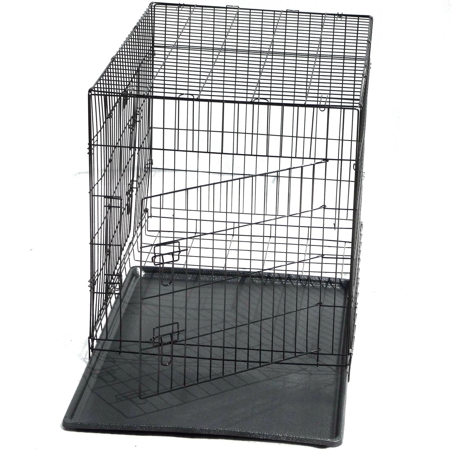 YES4PETS 30' Collapsible Metal Dog Crate Cage Cat Carrier With Tray V278-CR30