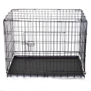 YES4PETS 30' Collapsible Metal Dog Rabbit Crate Cage Cat Carrier With Divider V278-CR30WDIVIDER