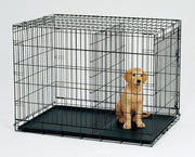 YES4PETS 30' Collapsible Metal Dog Rabbit Crate Cage Cat Carrier With Divider V278-CR30WDIVIDER