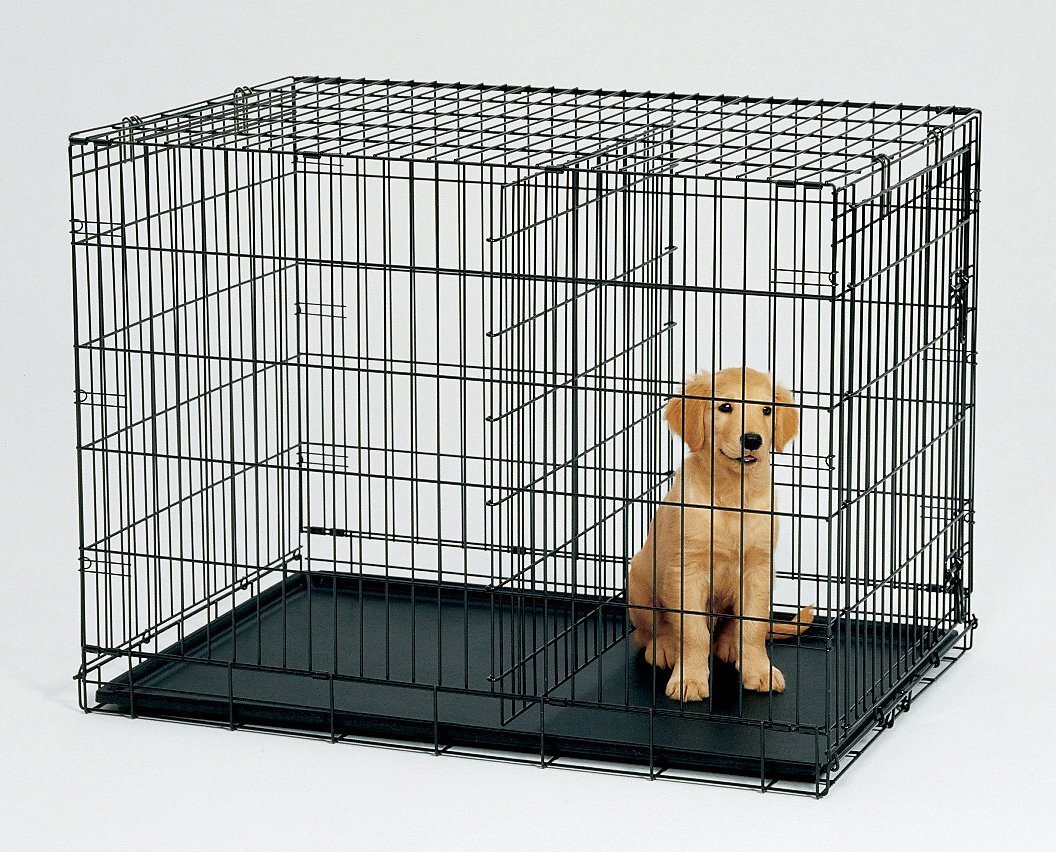 YES4PETS 30' Collapsible Metal Dog Rabbit Crate Cage Cat Carrier With Divider V278-CR30WDIVIDER