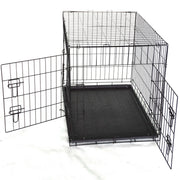 YES4PETS 36' Collapsible Metal Dog Cat Crate Cage Cat Carrier With Divider V278-CR36WDIVIDER
