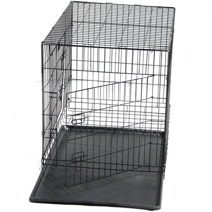 YES4PETS 42' Collapsible Metal Dog Puppy Crate Cat Rabbit Cage With Divider V278-CR42WDIVIDER