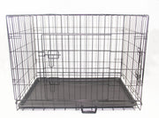 YES4PETS 48' Portable Foldable Dog Cat Rabbit Collapsible Crate Pet Cage with Cover Mat Blue V278-CR48WCOVER-BLUE-MAT