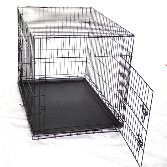 YES4PETS 48' Collapsible Metal Pet Dog Crate Cat Rabbit Cage With Mat V278-CR48WMAT