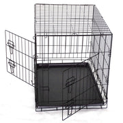 YES4PETS 48' Collapsible Metal Pet Dog Crate Cat Rabbit Cage With Mat V278-CR48WMAT