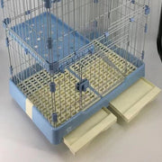 146 cm Blue Pet 4 Level Cat Cage House With Litter Tray & Wheel 72x47x146 cm V278-CSN-1-3-M-3-BLUE