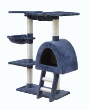 YES4PETS 100 cm Grey Kitten Cat Scratching Post Tree Scratcher House V278-CT100-GREY