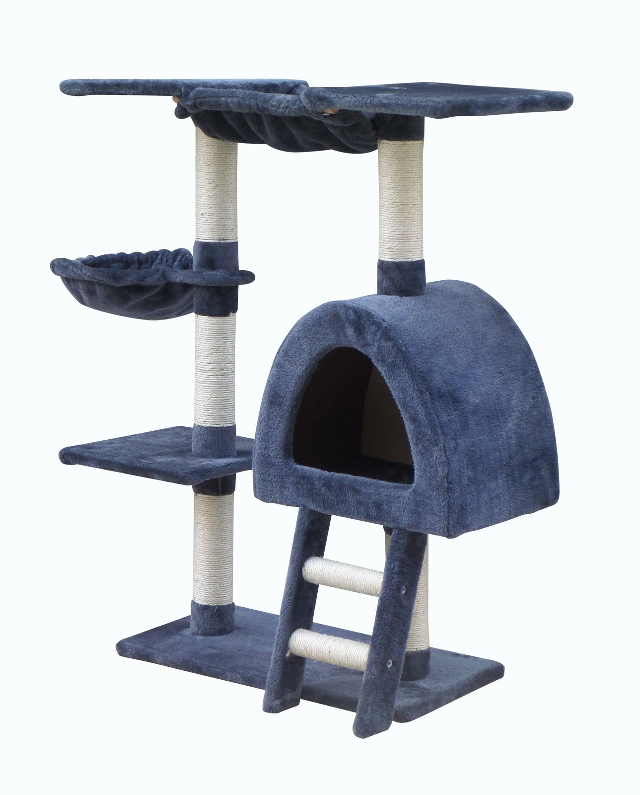 YES4PETS 100 cm Grey Kitten Cat Scratching Post Tree Scratcher House V278-CT100-GREY