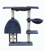 YES4PETS 100 cm Grey Kitten Cat Scratching Post Tree Scratcher House V278-CT100-GREY