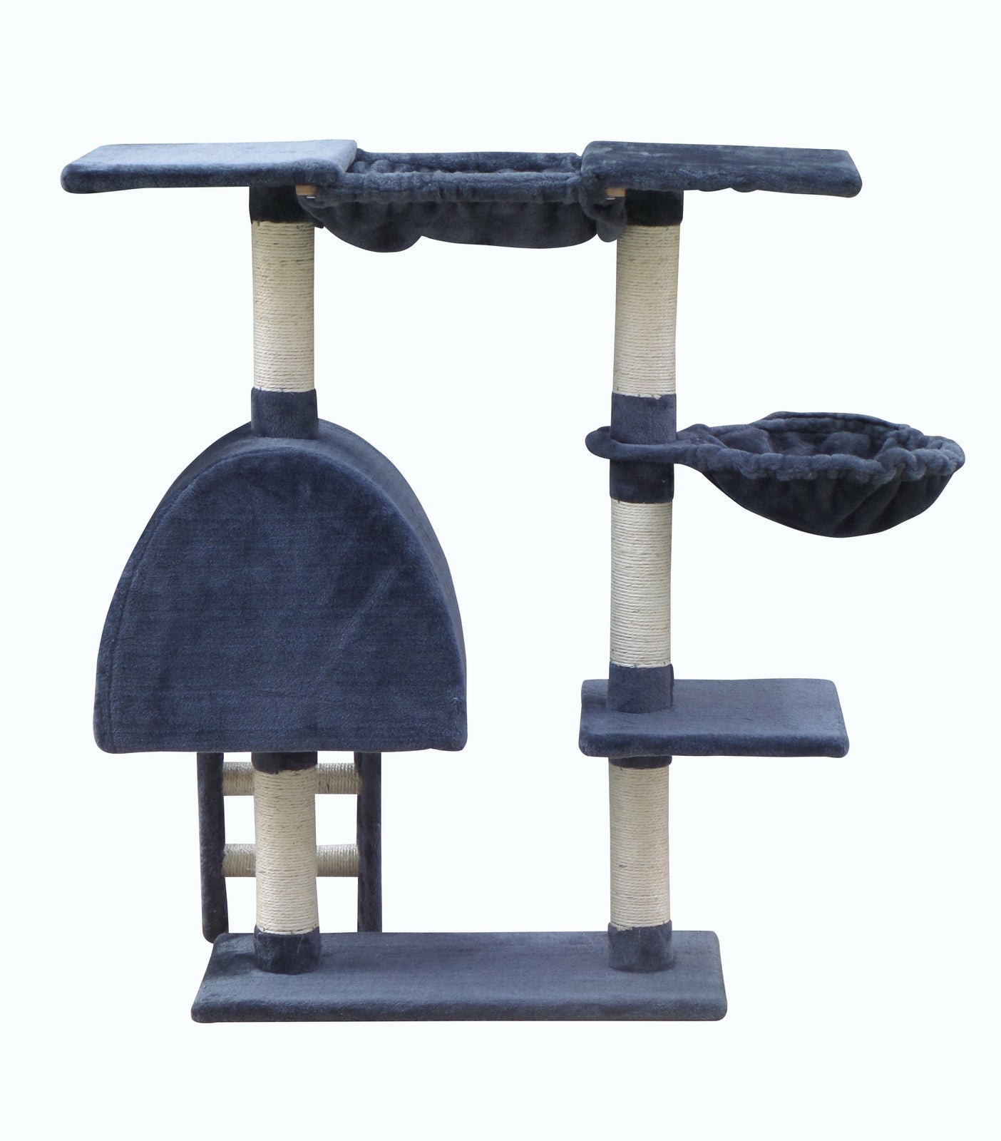 YES4PETS 100 cm Grey Kitten Cat Scratching Post Tree Scratcher House V278-CT100-GREY