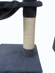YES4PETS 100 cm Grey Kitten Cat Scratching Post Tree Scratcher House V278-CT100-GREY