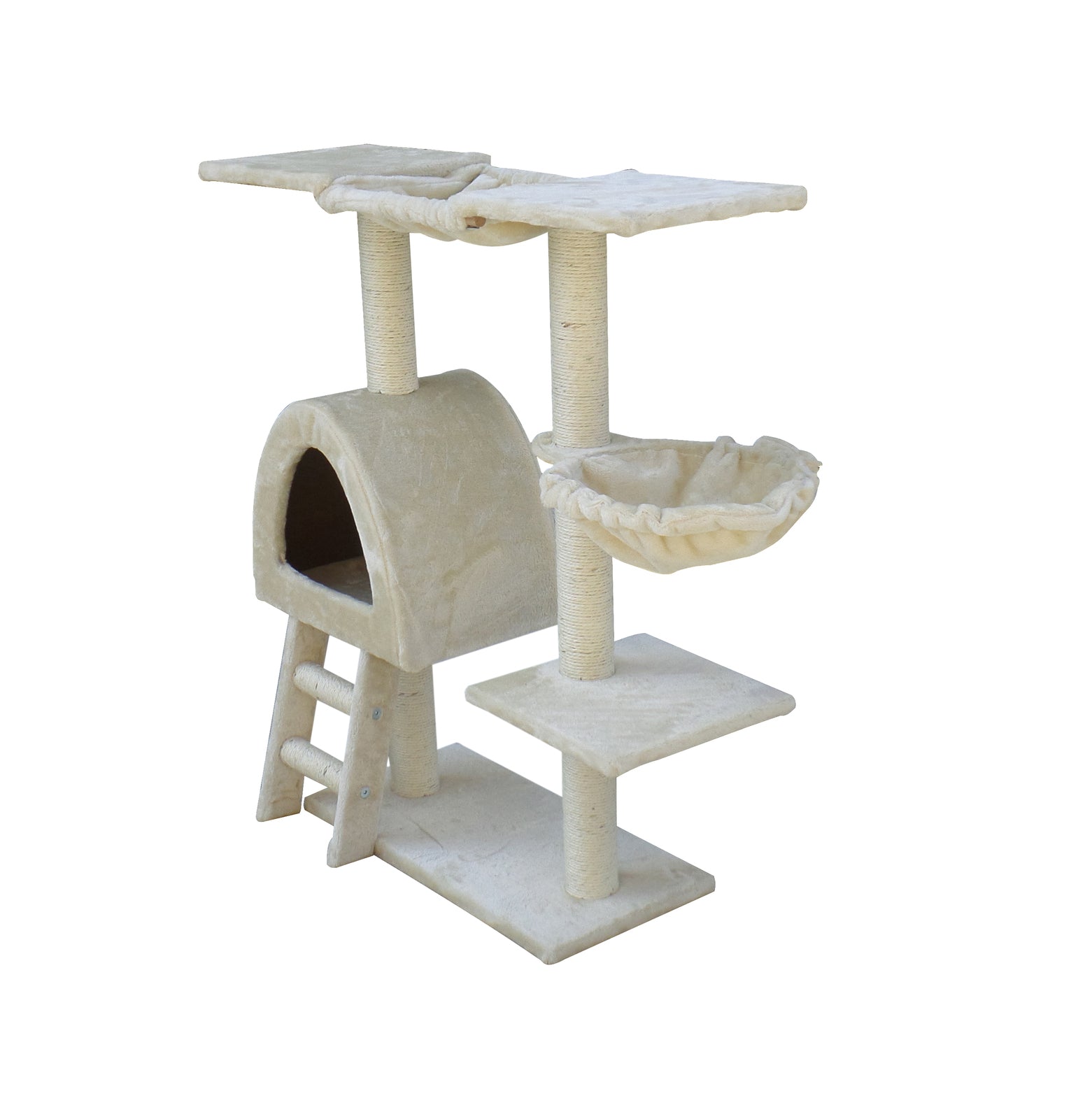 YES4PETS 100 cm Beige Cat Scratching Post Tree Scratcher House V278-CT100_BEIGE