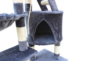 YES4PETS 120 cm Multi level Cat Kitten Scratching Post Tree-Grey V278-CT120-GREY