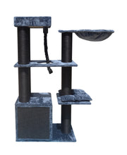 YES4PETS 33kg 160 cm XL Multi Level 14cm Thick Cat Scratching Post Tree Scratcher Pole- Grey V278-CT160-TP-GREY