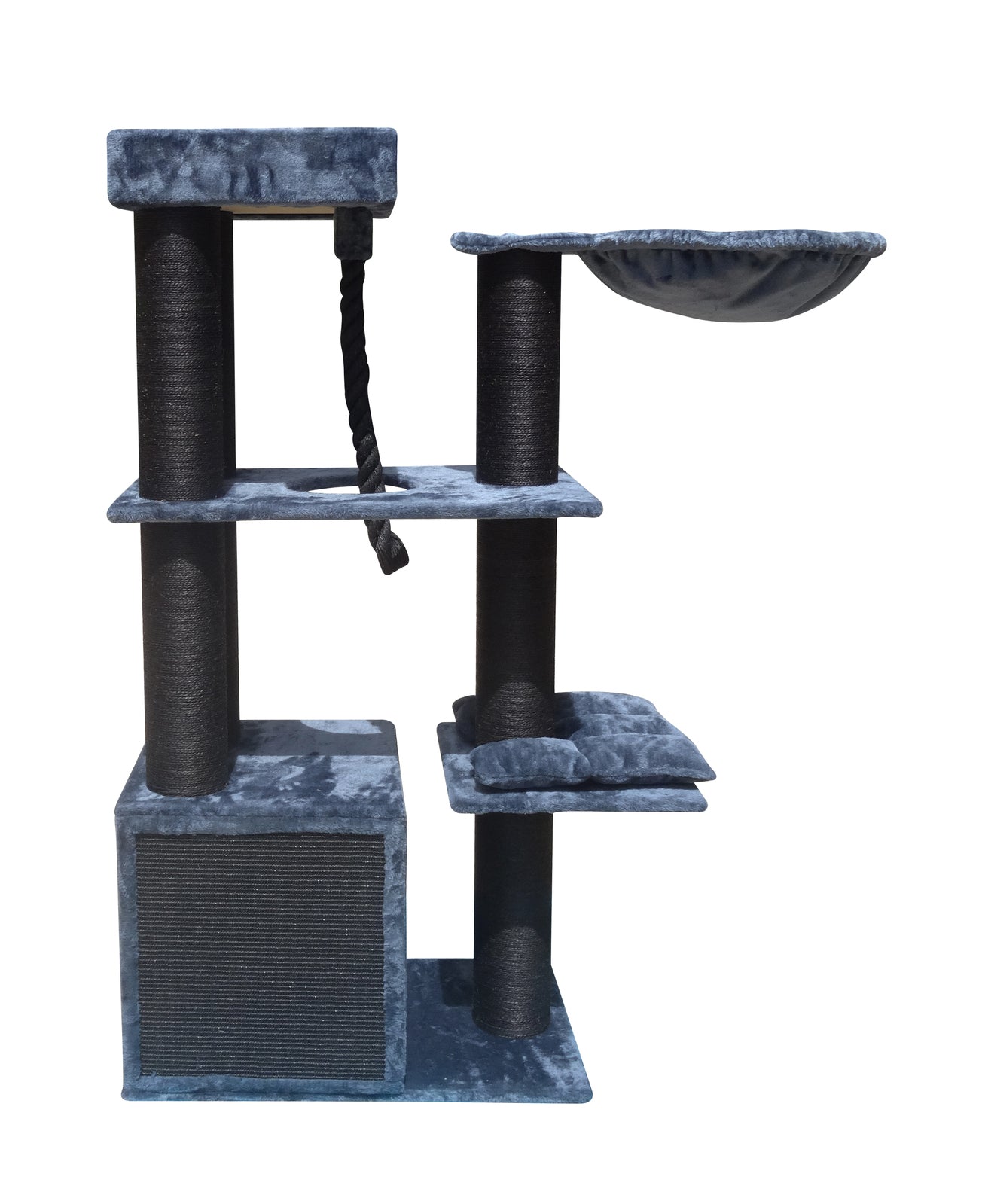 YES4PETS 33kg 160 cm XL Multi Level 14cm Thick Cat Scratching Post Tree Scratcher Pole- Grey V278-CT160-TP-GREY