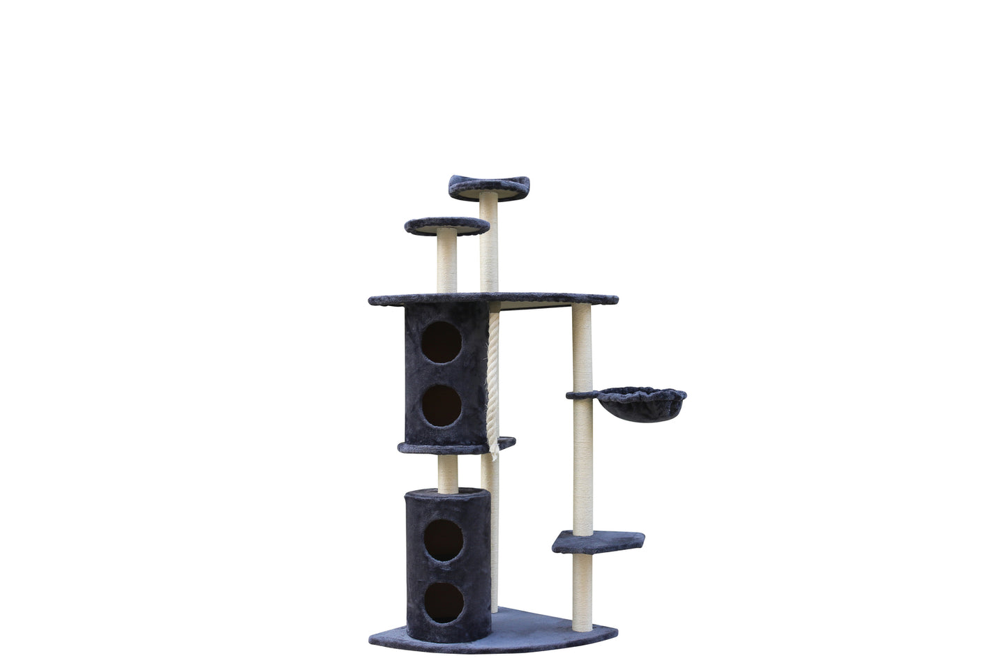 YES4PETS 170cm XL Multi Level Cat Scratching Post Tree Post Furniture House Tower - Grey V278-CT170-CAT-FL05A-GREY