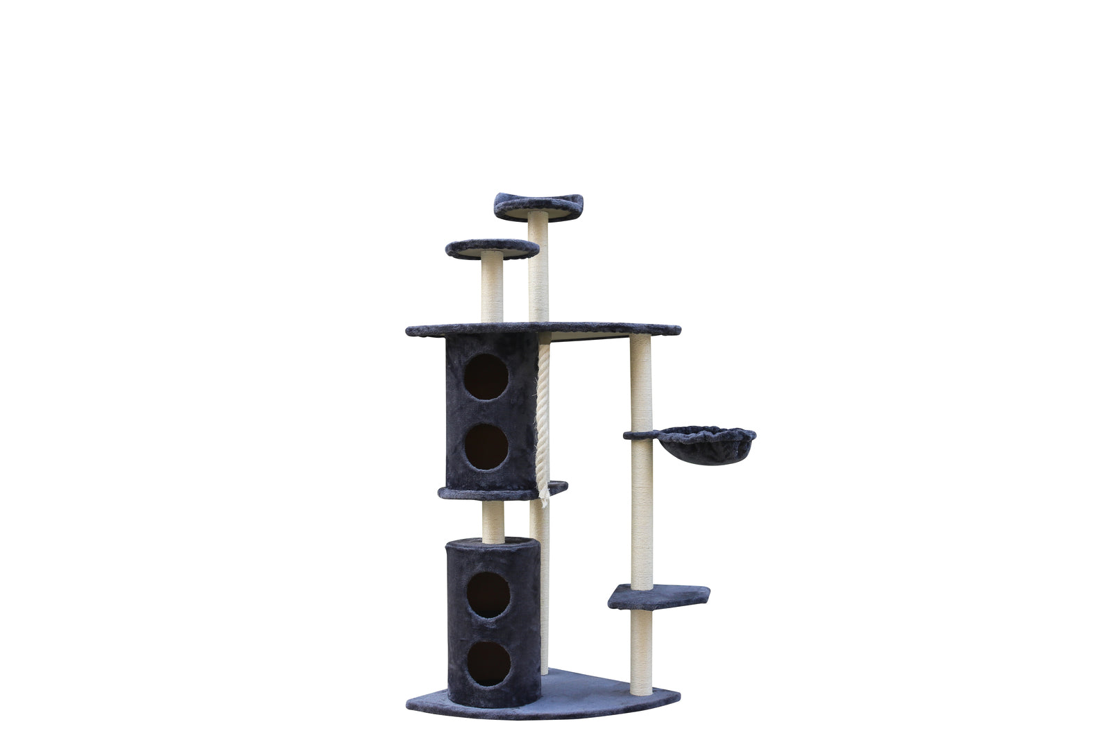 YES4PETS 170cm XL Multi Level Cat Scratching Post Tree Post Furniture House Tower - Grey V278-CT170-CAT-FL05A-GREY