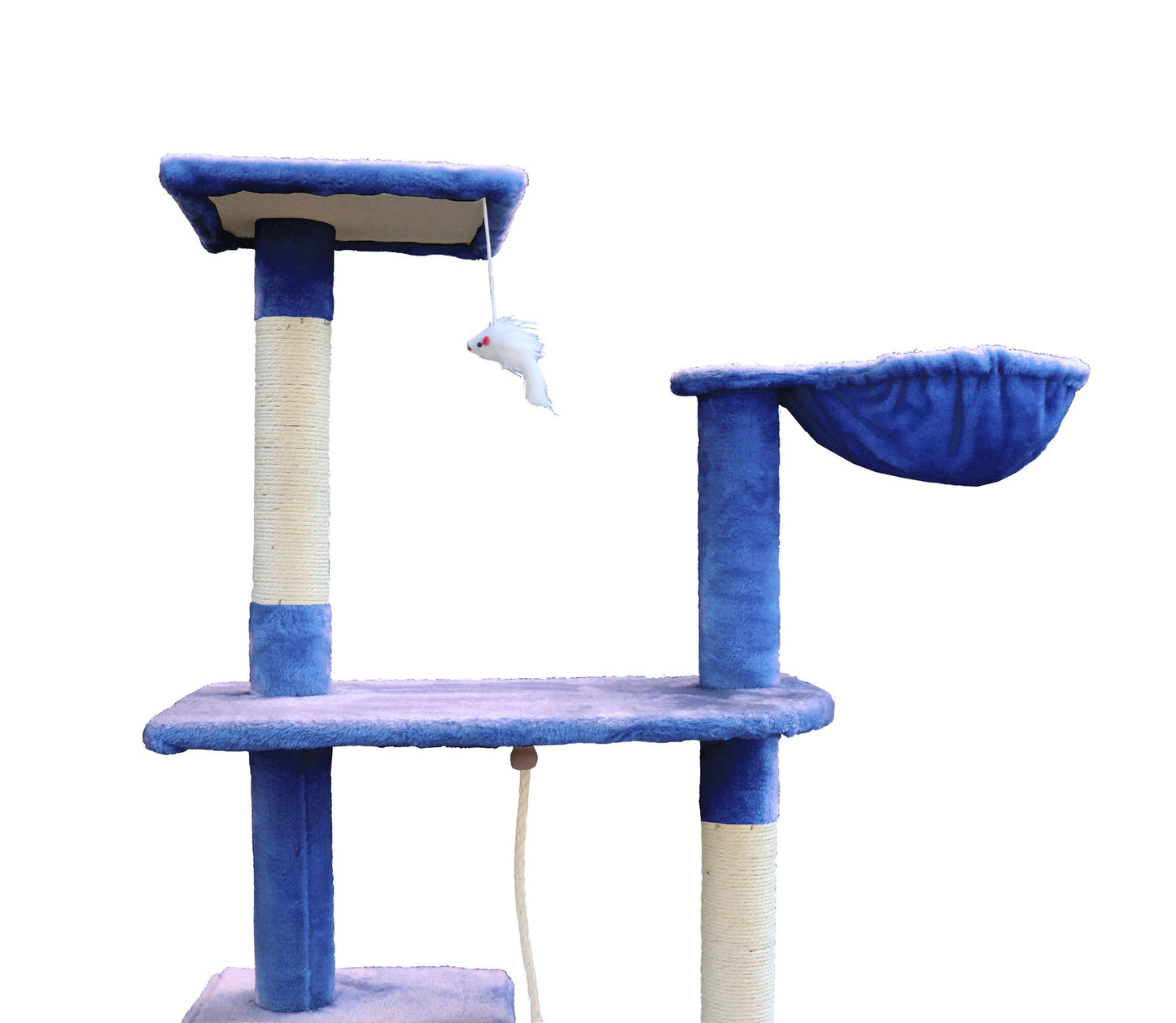 YES4PETS 193cm Cat Scratching Tree Post Sisal Pole Scratching Post Scratcher Tower Condo Blue V278-CT193-BLUE