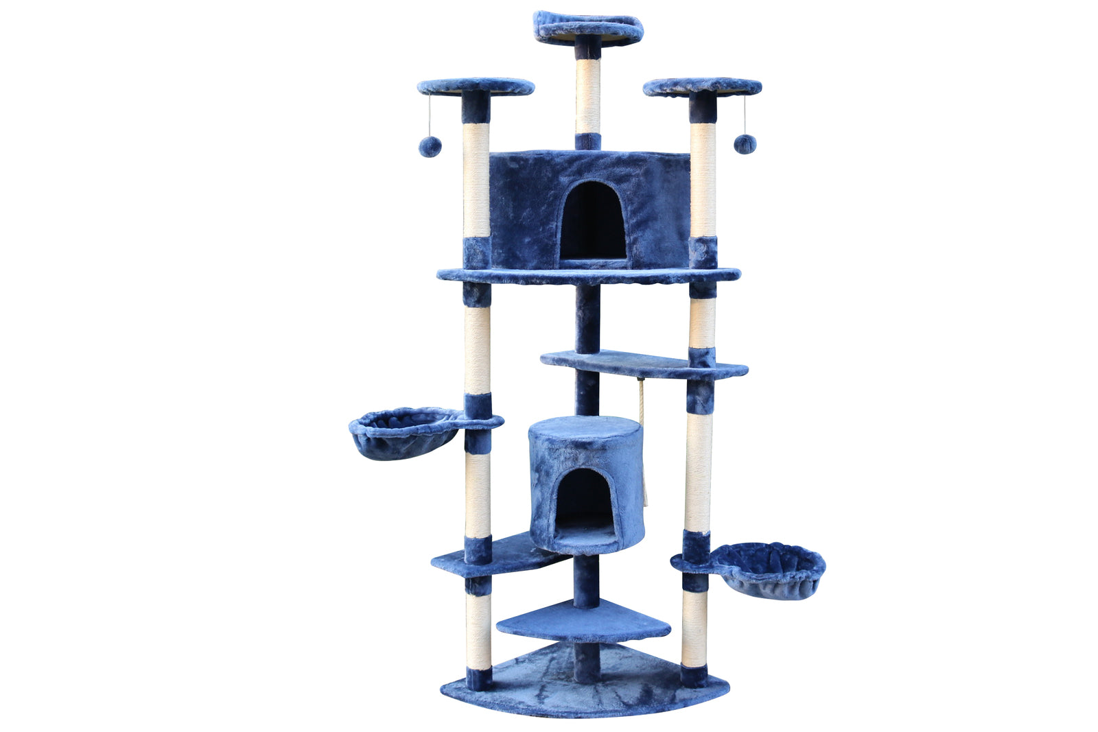 YES4PETS 200 cm Cat Scratching Post Tree Scratcher Corner Tower Furniture- Blue V278-CT200-BLUE