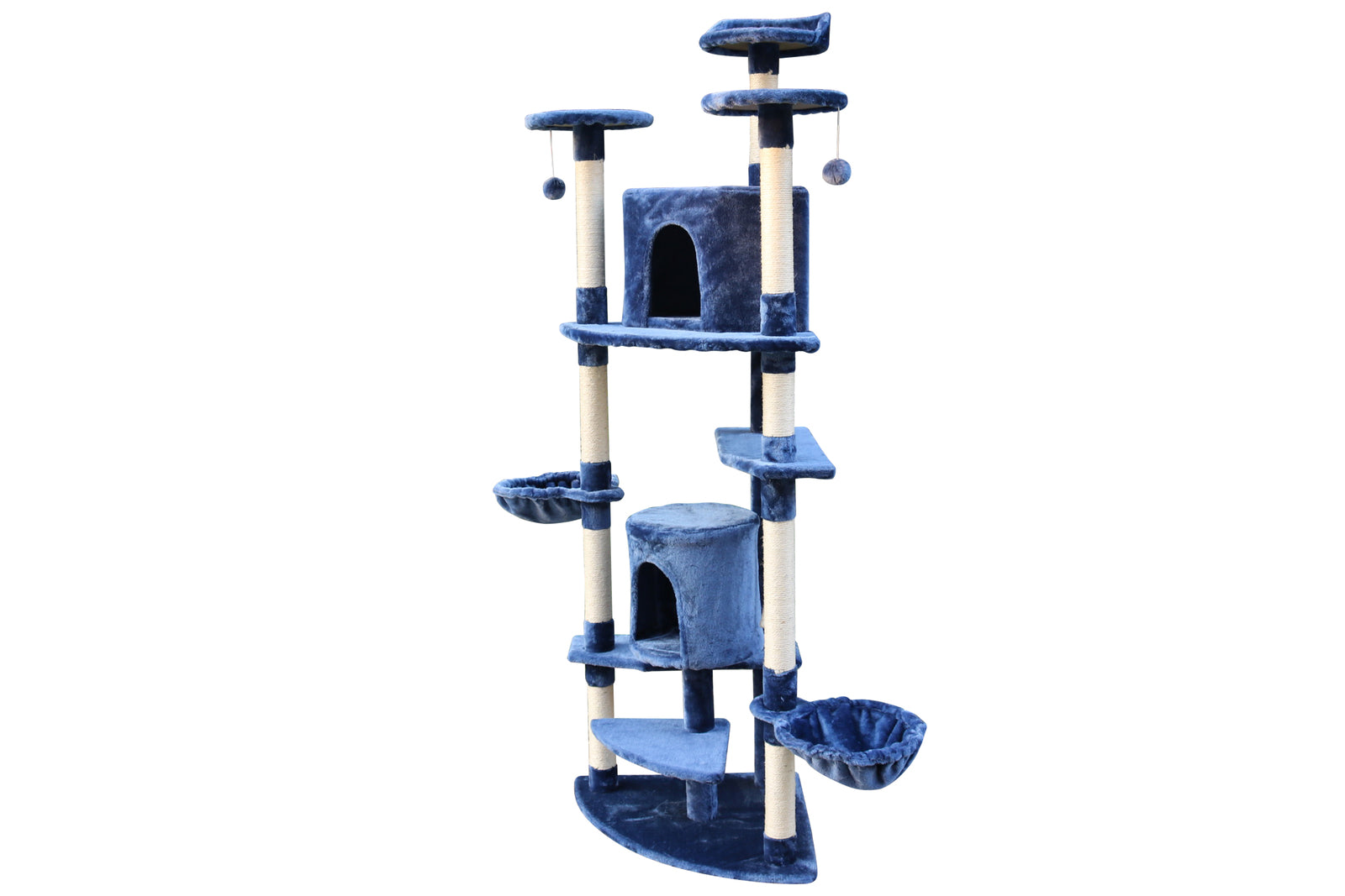 YES4PETS 200 cm Cat Scratching Post Tree Scratcher Corner Tower Furniture- Blue V278-CT200-BLUE