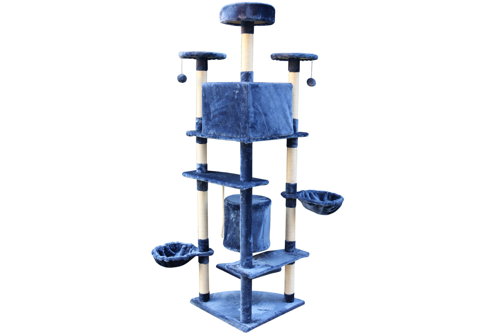 YES4PETS 200 cm Cat Scratching Post Tree Scratcher Corner Tower Furniture- Blue V278-CT200-BLUE