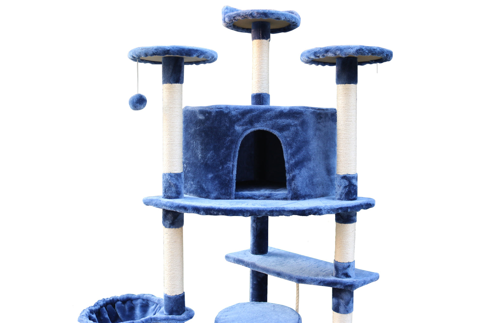 YES4PETS 200 cm Cat Scratching Post Tree Scratcher Corner Tower Furniture- Blue V278-CT200-BLUE