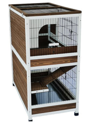 YES4PETS 118 cm XL Double Storey Rabbit Hutch Guinea Pig Cat Cage , Ferret cage Cat W Pull Out Tray V278-D-1075-PET-CAGE