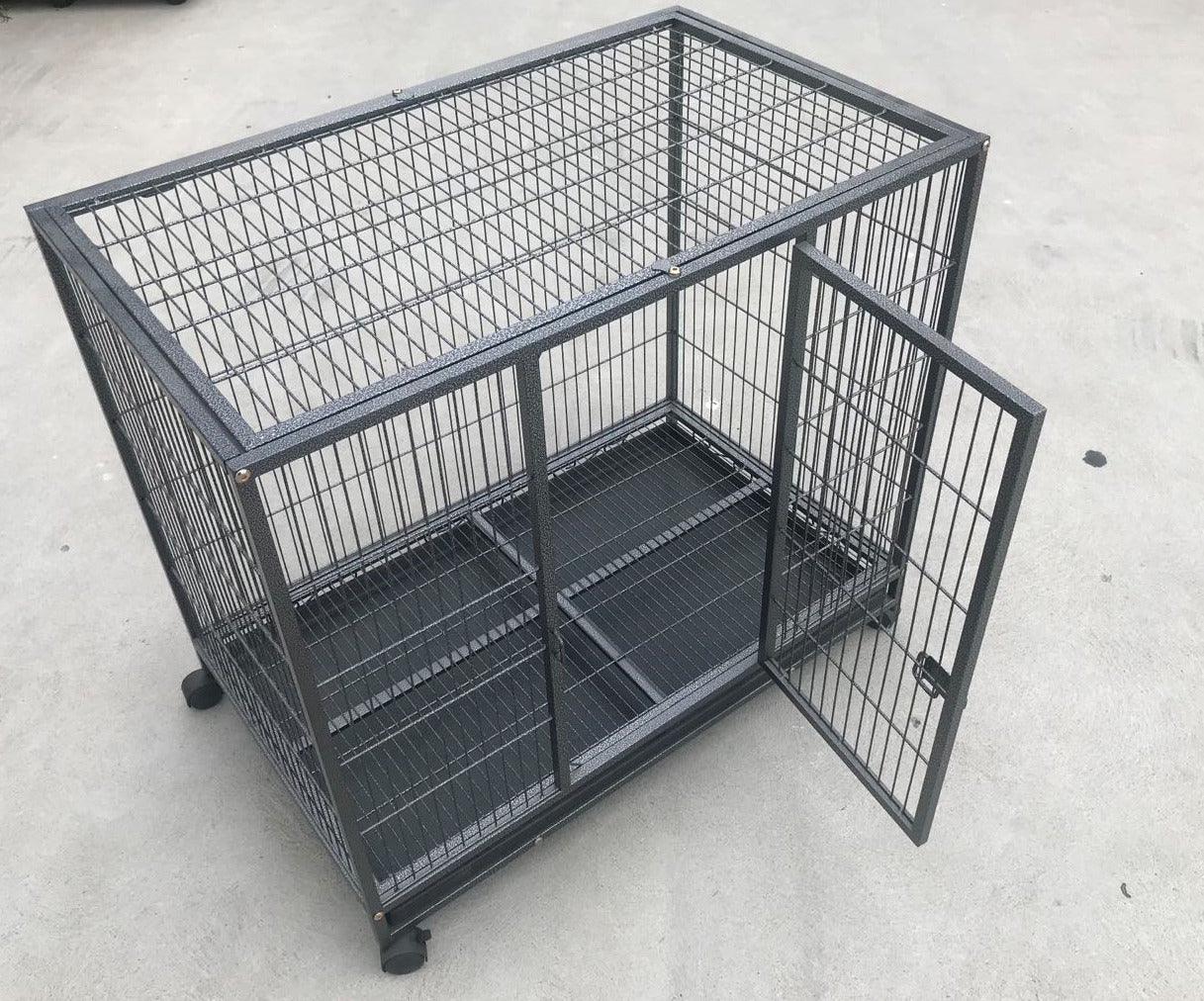 YES4PETS Medium Pet Dog Cat Bird Parrot Cage Metal Rabbit Crate Carrier Kennel Wheel & Tray V278-D1014