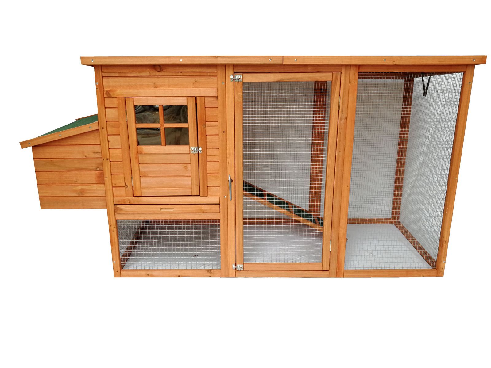 YES4PETS Large Chicken Coop Rabbit Hutch Ferret Cat Guinea Pig Cage Hen Chook House With Open Roof V278-DAVID