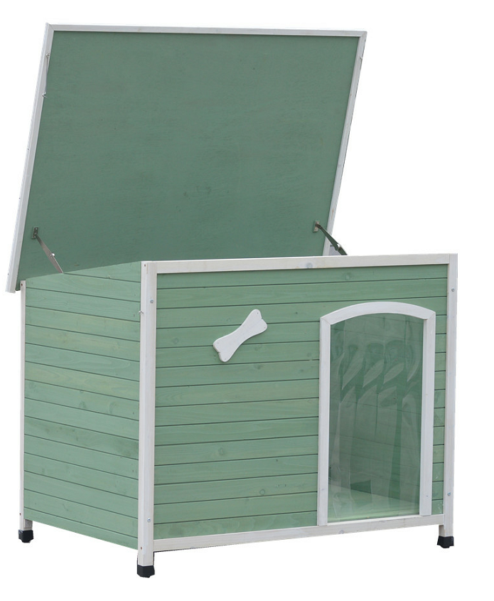 YES4PETS Medium Timber Pet Dog Kennel House Puppy Wooden Timber Cabin With Stripe V278-DK281S-BUDDYM