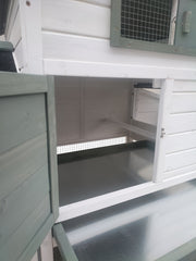 YES4PETS Large Chicken Coop Rabbit Hutch Guinea Pig Cage Ferret House V278-ELLA-WH-COOP