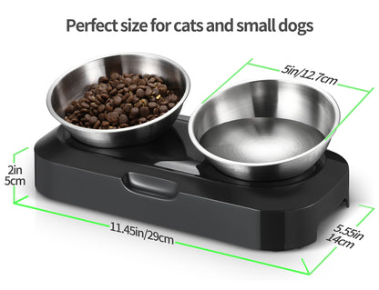 YES4PETS Stainless Steel Pet Bowl Water Bowls Portable Anti Slip Skid Feeder Dog Rabbit Cat V278-F01D-PET-BOWL