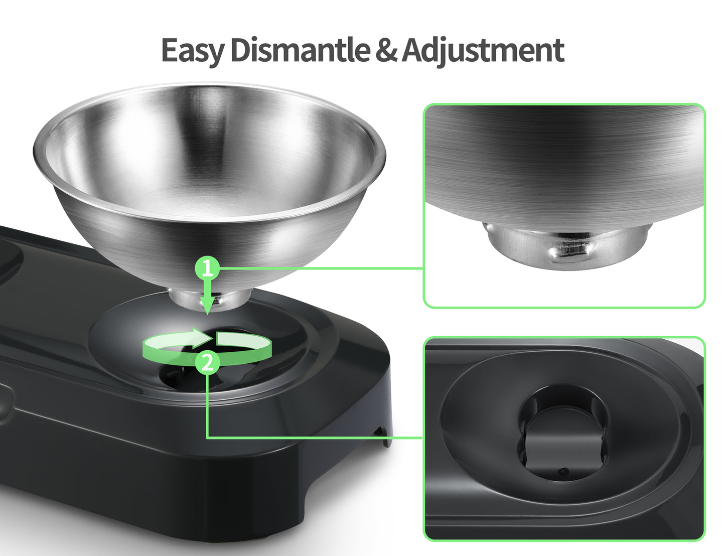 YES4PETS Stainless Steel Pet Bowl Water Bowls Portable Anti Slip Skid Feeder Dog Rabbit Cat V278-F01D-PET-BOWL