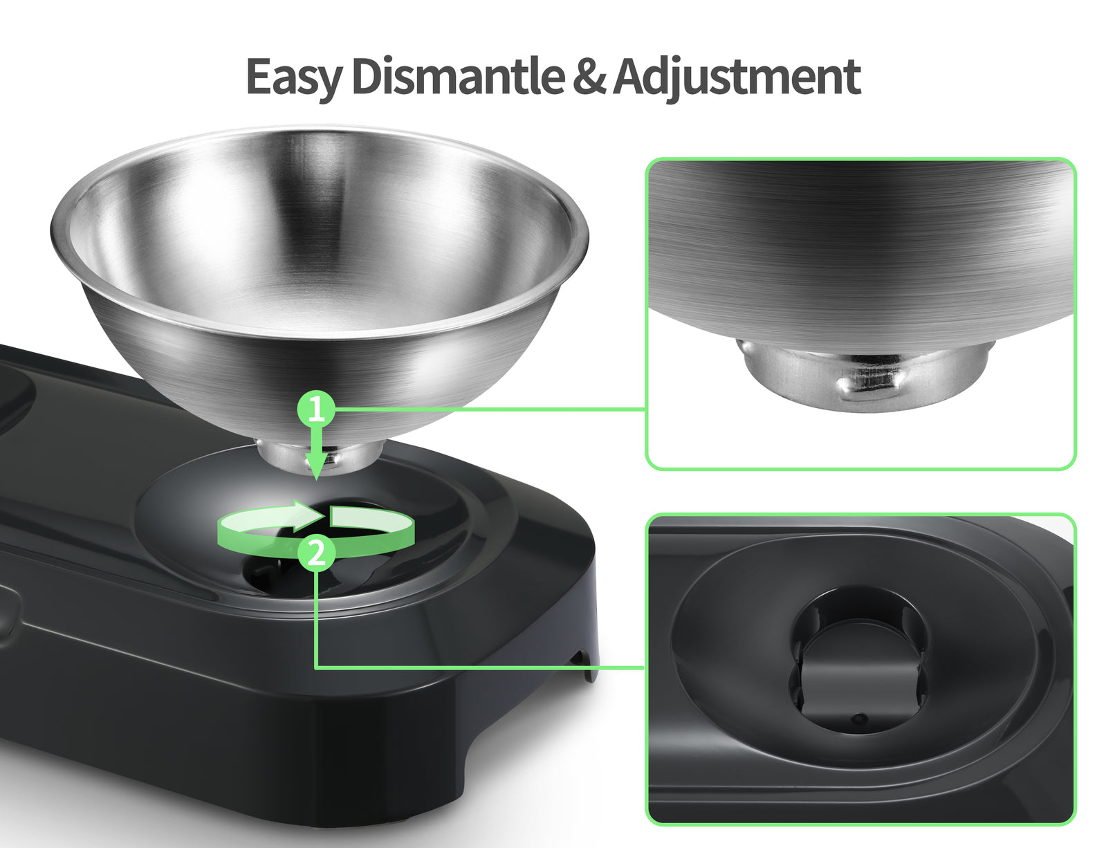 YES4PETS Stainless Steel Pet Bowl Water Bowls Portable Anti Slip Skid Feeder Dog Rabbit Cat V278-F01D-PET-BOWL