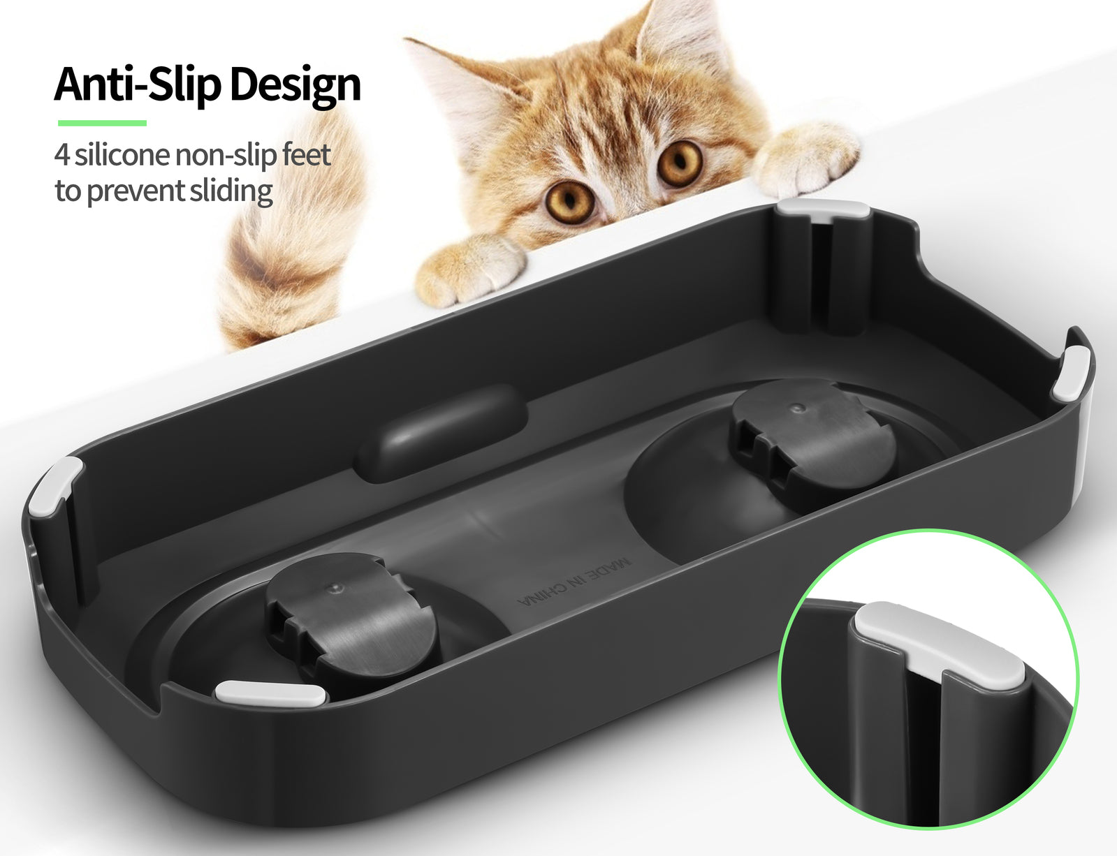 YES4PETS Stainless Steel Pet Bowl Water Bowls Portable Anti Slip Skid Feeder Dog Rabbit Cat V278-F01D-PET-BOWL