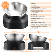 YES4PETS 2 x M Stainless Steel Pet Bowl Water Bowls Portable Anti Slip Skid Feeder Dog Rabbit Cat V278-F01S-PET-BOWL