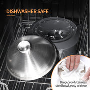 YES4PETS 2 x M Stainless Steel Pet Bowl Water Bowls Portable Anti Slip Skid Feeder Dog Rabbit Cat V278-F01S-PET-BOWL