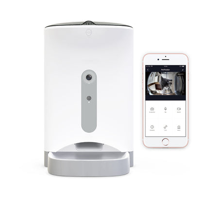 Smart Automatic Pet Dog Cat Rabbit Feeder Smartphone Camera APP for iPhone Android V278-F1-C-PET-FOOD-FEEDER
