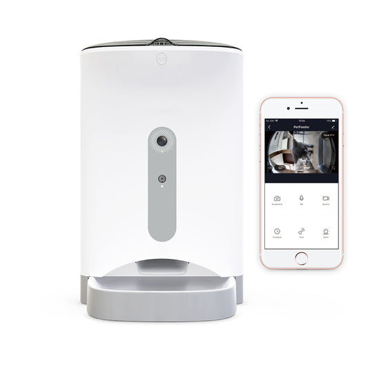 Smart Automatic Pet Dog Cat Rabbit Feeder Smartphone Camera APP for iPhone Android V278-F1-C-PET-FOOD-FEEDER