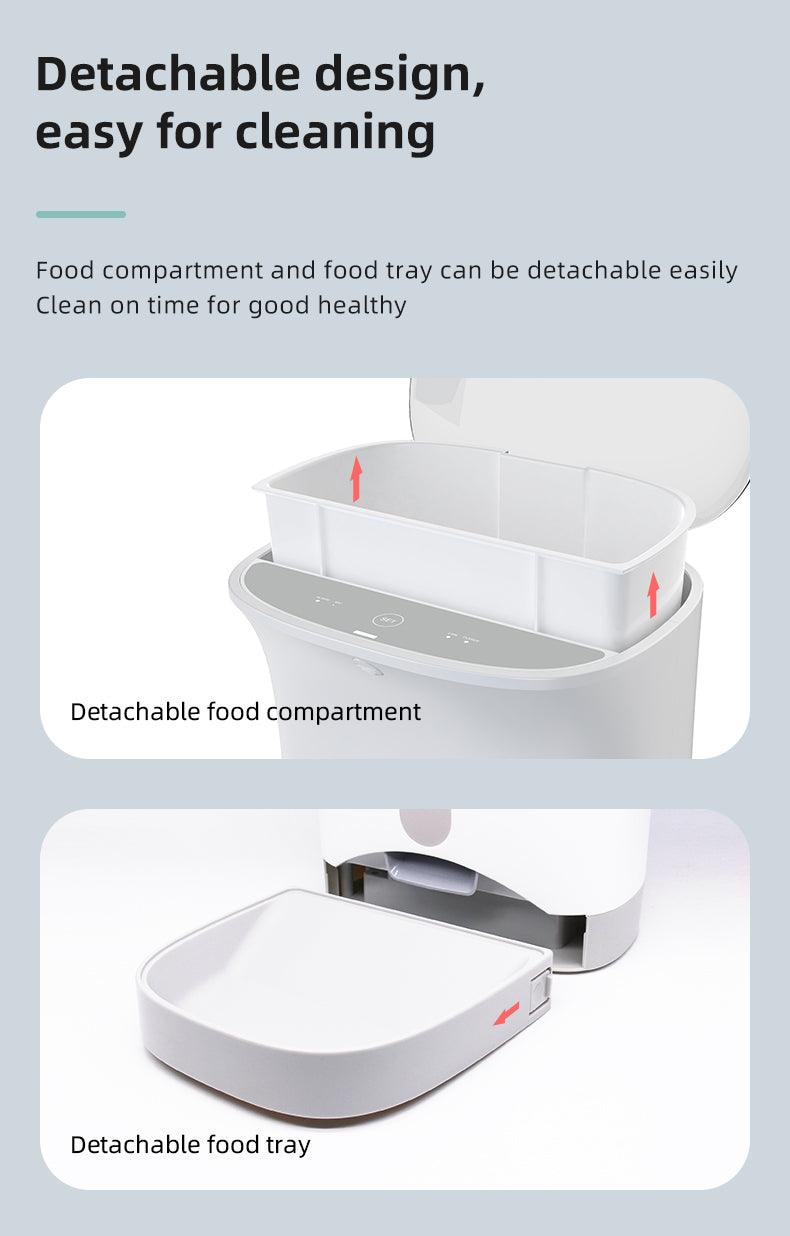 Smart Automatic Pet Dog Cat Rabbit Feeder Smartphone Camera APP for iPhone Android V278-F1-C-PET-FOOD-FEEDER