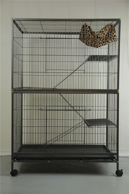 YES4PETS Pet 140cm 4 Level Bird Ferret Parrot Cage Aviary Cat Castor V278-FC140