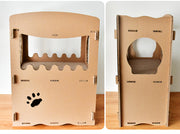 YES4PETS Cat Cardboard House Tower Condo Scratcher Pet Post Furniture Double Storey V278-FH-0001-CARBORD-HOUSE