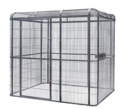 YES4PETS XXXXL Walk-in Bird Cat Dog Chicken Rabbit Cage Pet Parrot Aviary Perch 219x158x203cm With Green Cover V278-GB15786