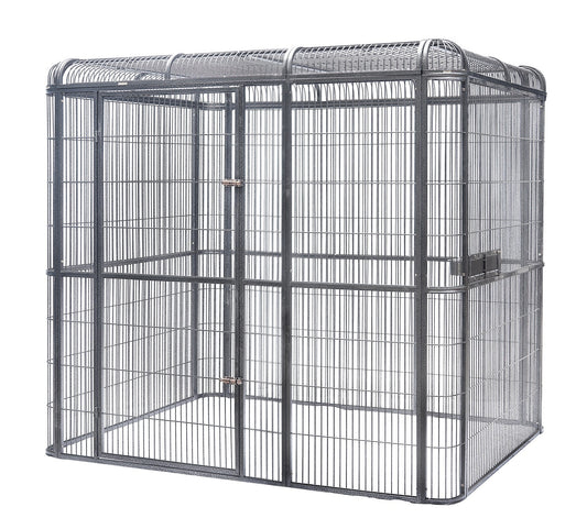 YES4PETS XXXXL Walk-in Bird Cat Dog Chicken Rabbit Cage Pet Parrot Aviary Perch 219x158x203cm With Green Cover V278-GB15786
