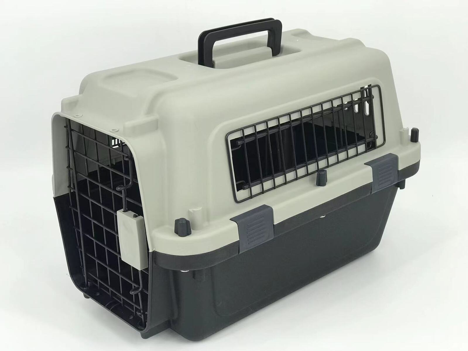 YES4PETS Medium Portable Pet Dog Cat Carrier Travel Bag Cage House Safety Lockable Kennel Grey V278-H-1-HKX-006-GREY