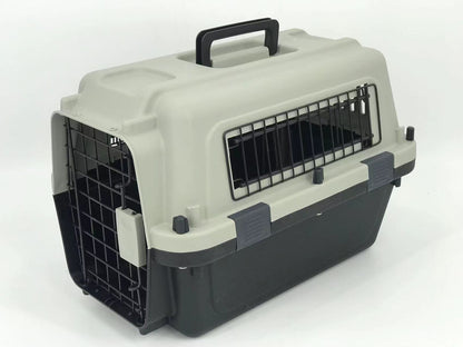 YES4PETS Medium Portable Pet Dog Cat Carrier Travel Bag Cage House Safety Lockable Kennel Grey V278-H-1-HKX-006-GREY