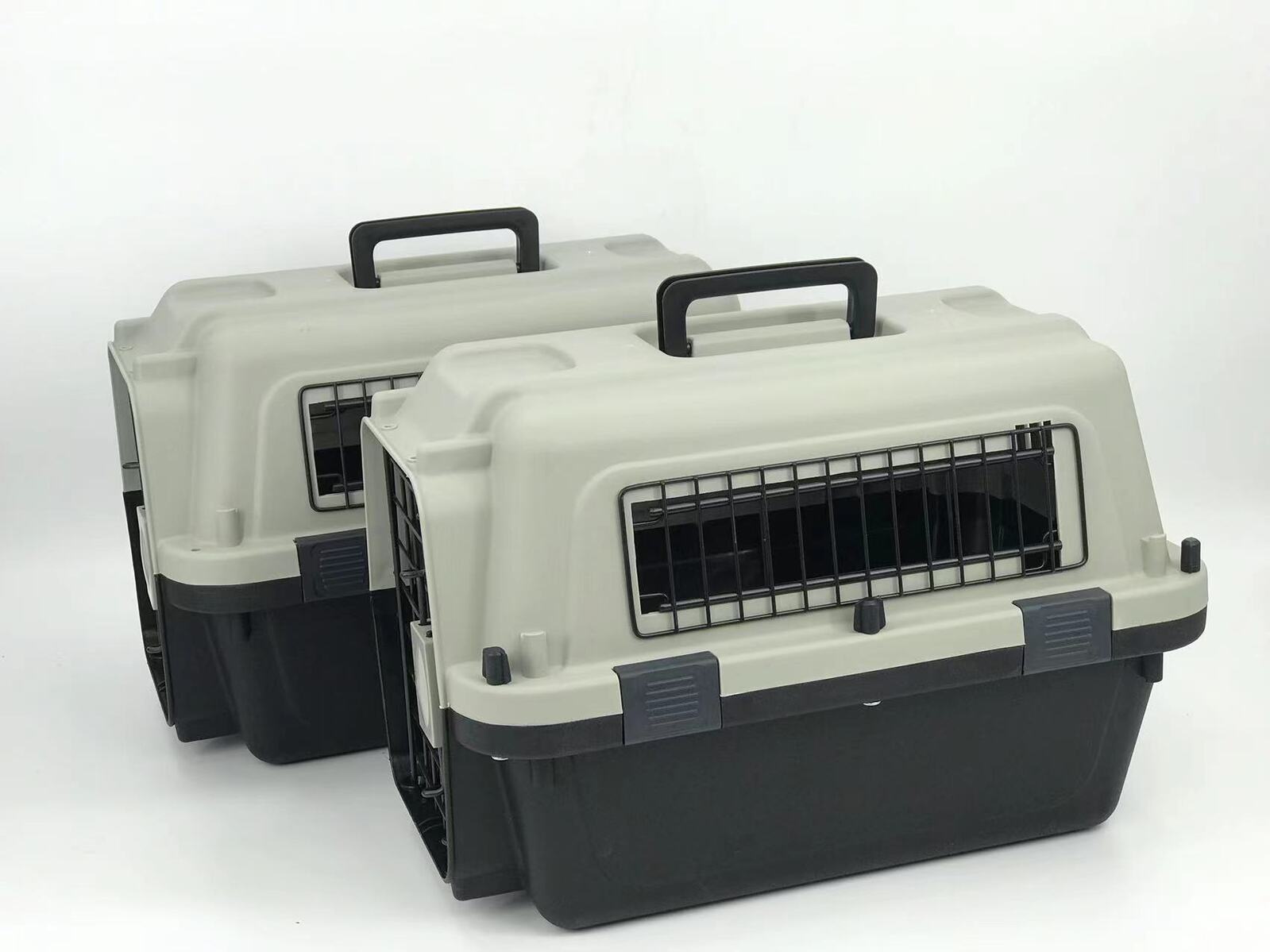 YES4PETS Medium Portable Pet Dog Cat Carrier Travel Bag Cage House Safety Lockable Kennel Grey V278-H-1-HKX-006-GREY