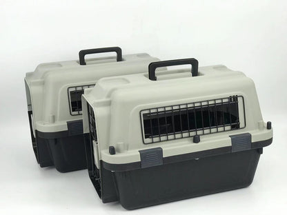 YES4PETS Medium Portable Pet Dog Cat Carrier Travel Bag Cage House Safety Lockable Kennel Grey V278-H-1-HKX-006-GREY